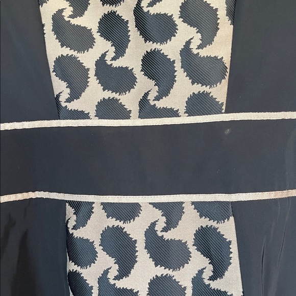 TAIFUN Vintage Graphic Paisley Duster Blazer | Longline Jacket | Noir/Sand - Picture 15 of 16